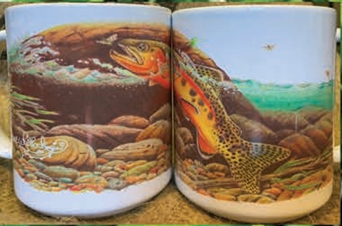 CERAMIC MUG, GOLDEN