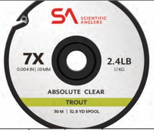 S.A. ABSOLUTE TROUT NYLON TIPPET 30M